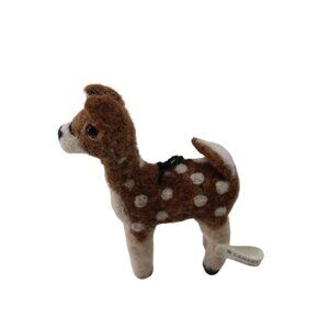 Lanart Bambi White Tail Deer Spotted Alpaca Needle Felting 93767